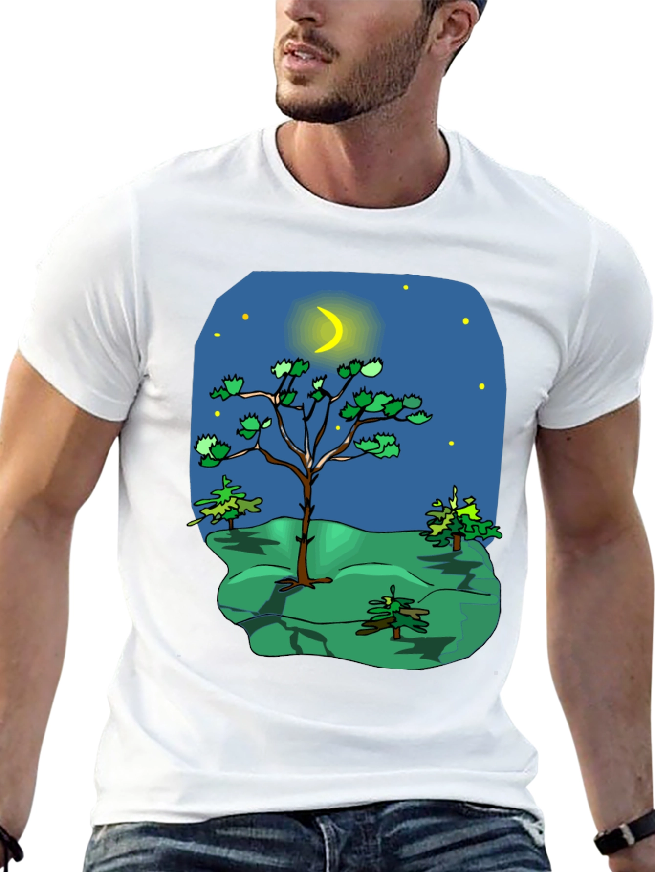 Night Landscape Graphic Tee
