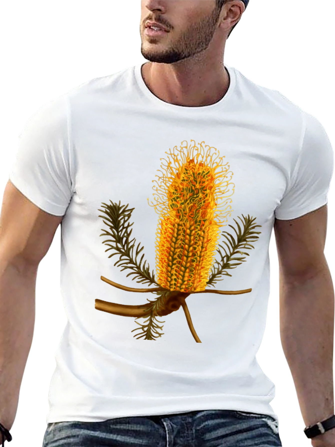 Banksia Flower Graphic Tee - Unique Nature Print