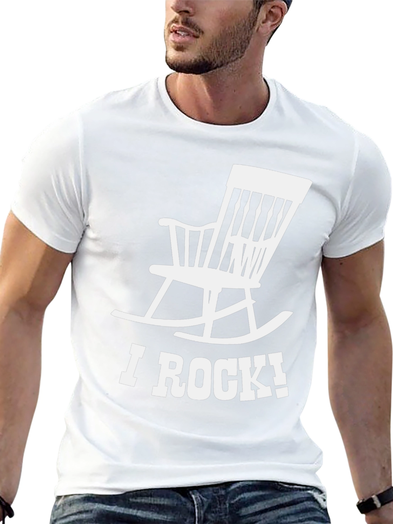 I Rock Rocking Chair Graphic Tee - Novelty T-Shirt