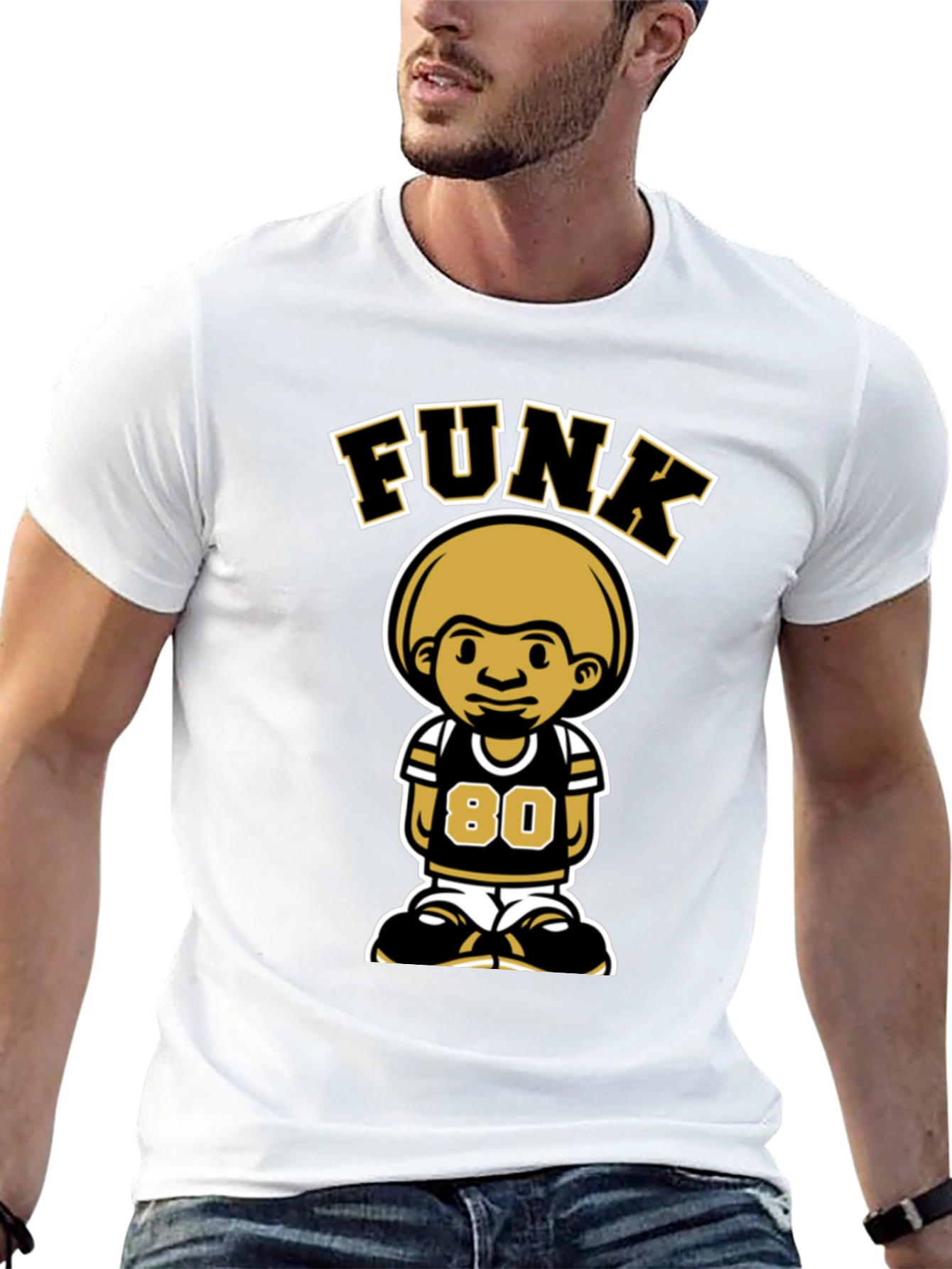 FUNK Character Black T-Shirt - Number 80