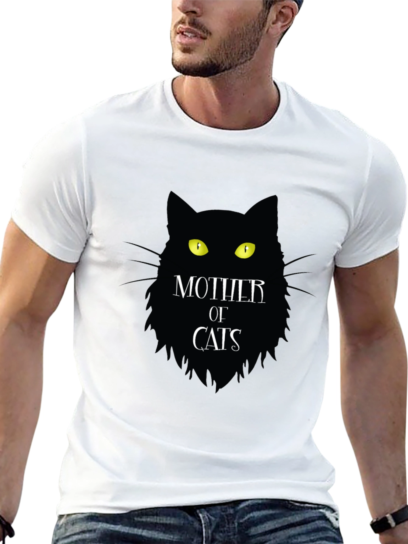 Mother of Cats T-Shirt Black Novelty Tee