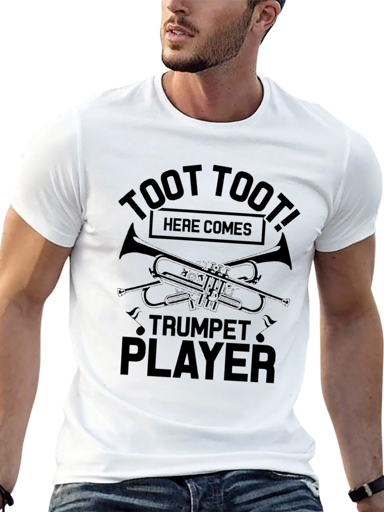 Toot Toot Trumpet Player Graphic T-Shirt - Musician Tee