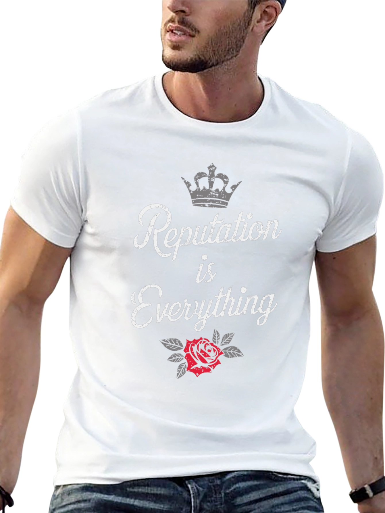 Reputation is Everything Graphic Tee - Black Cotton T-Shirt
