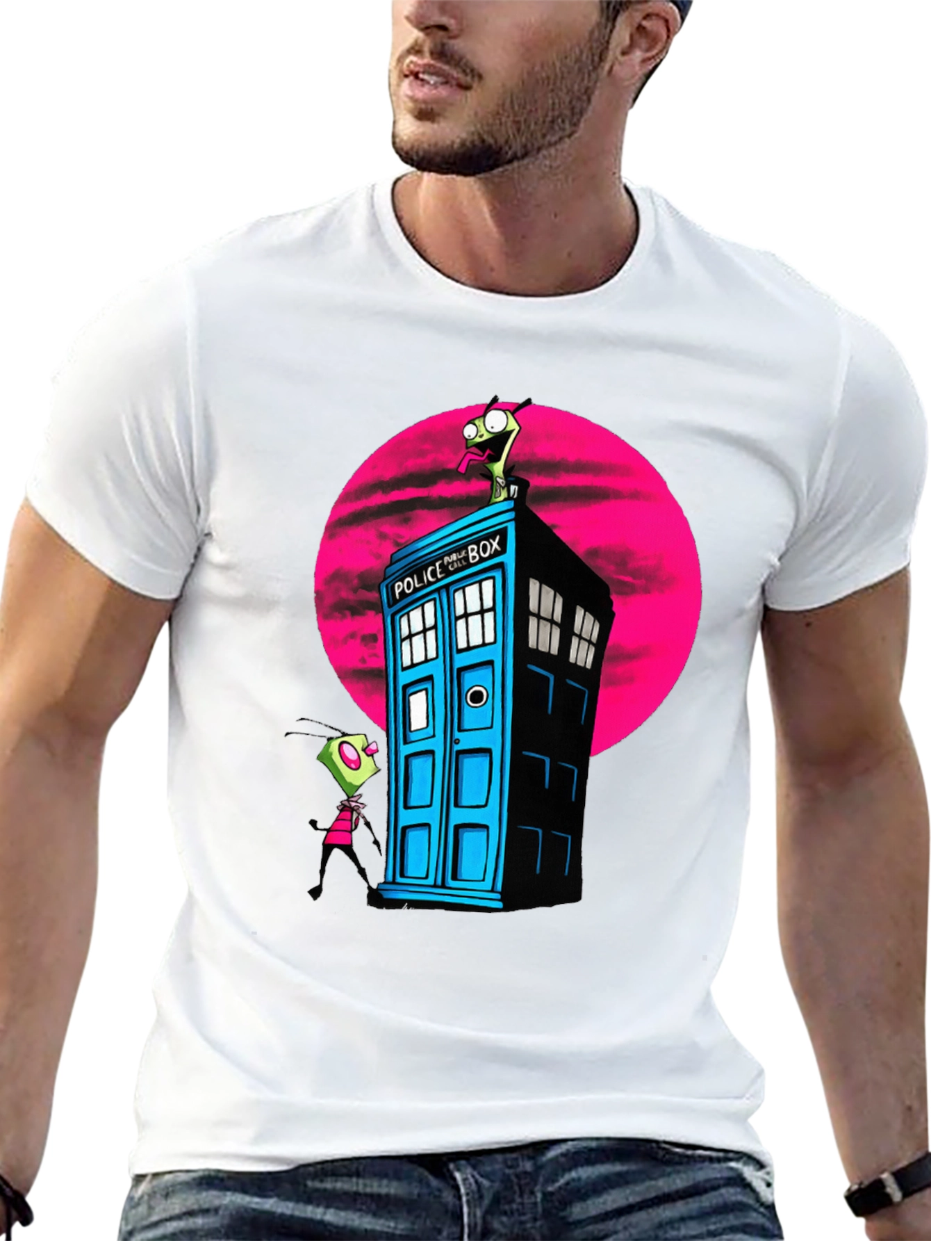 Invader Zim Tardis Black T-Shirt