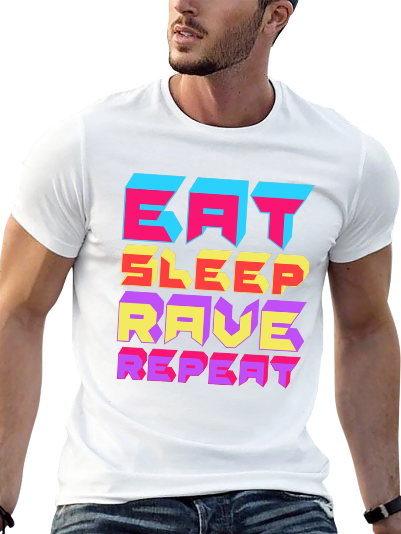 Eat Sleep Rave Repeat Graphic Tee