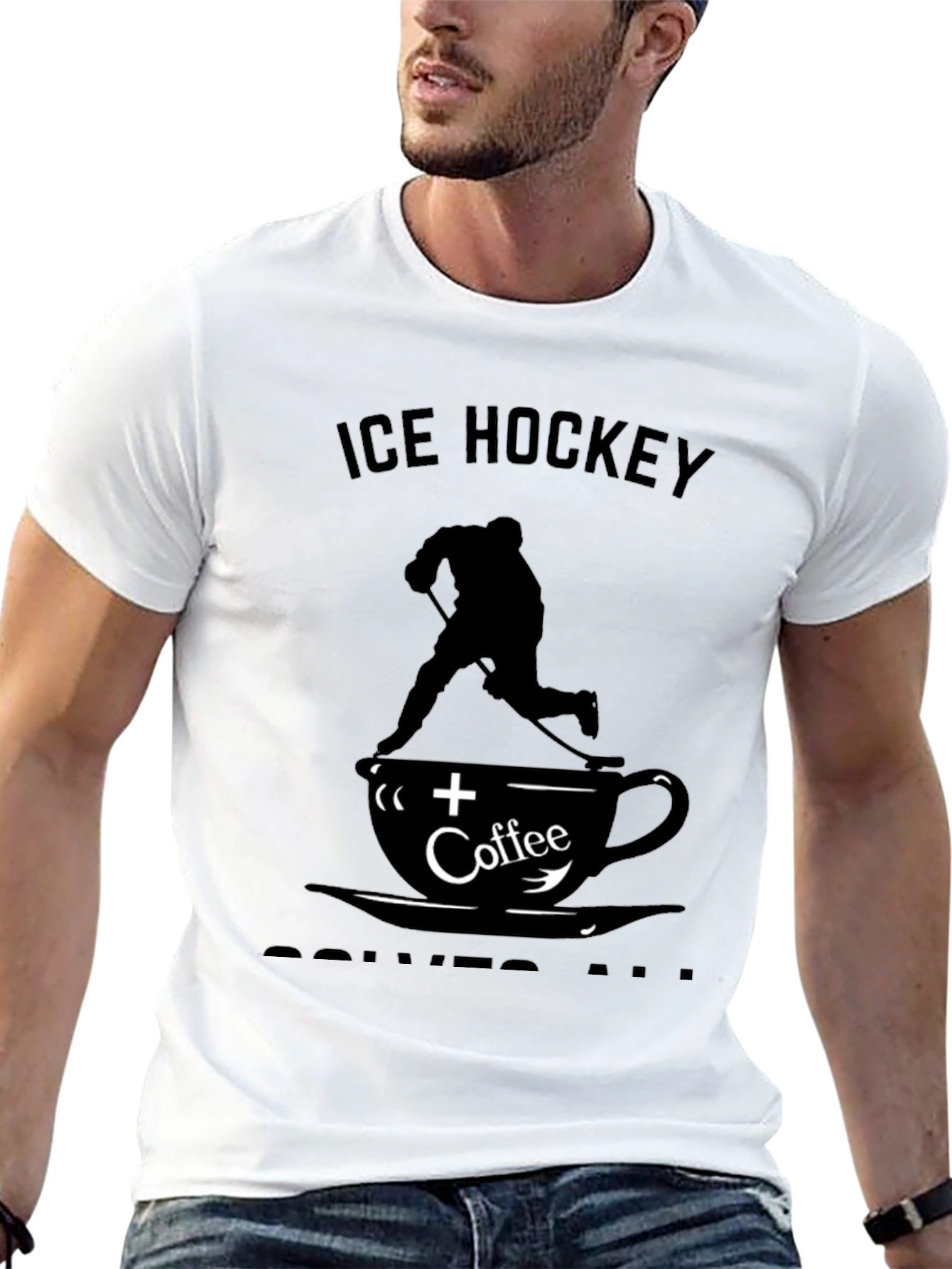Ice Hockey & Coffee T-Shirt