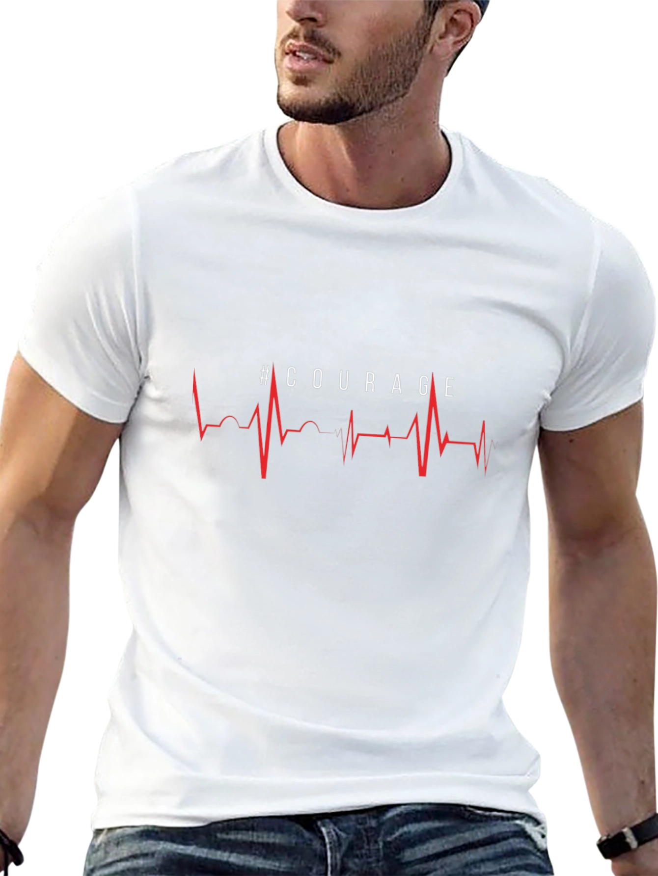 Courage Heartbeat Graphic Tee