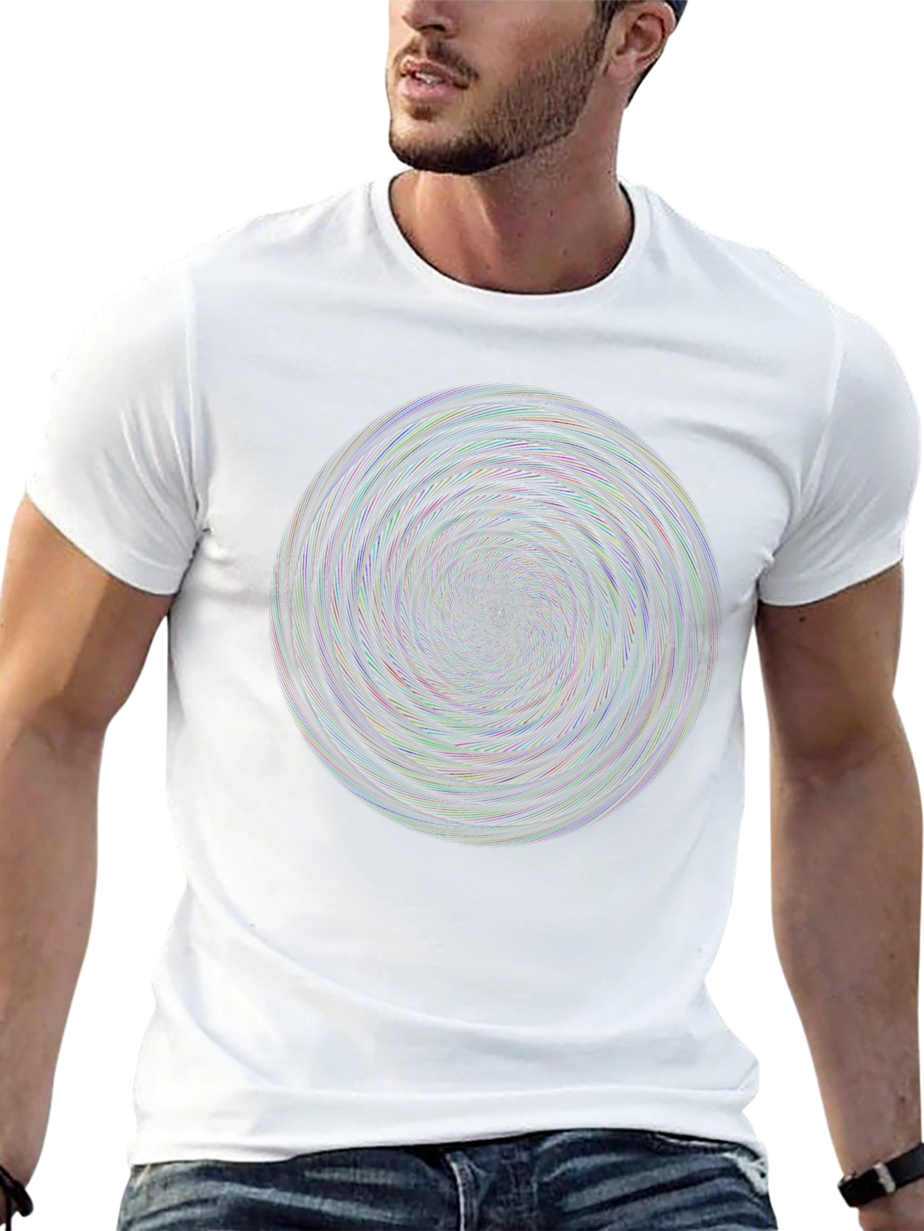 Vortex Illusion Black T-Shirt