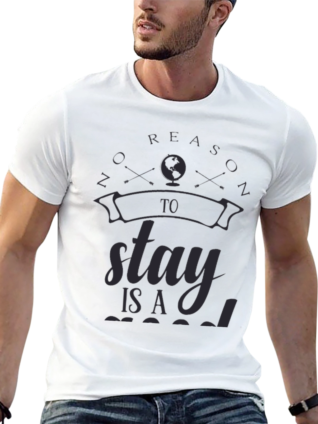 Travelers Black T-Shirt - No Reason to Stay