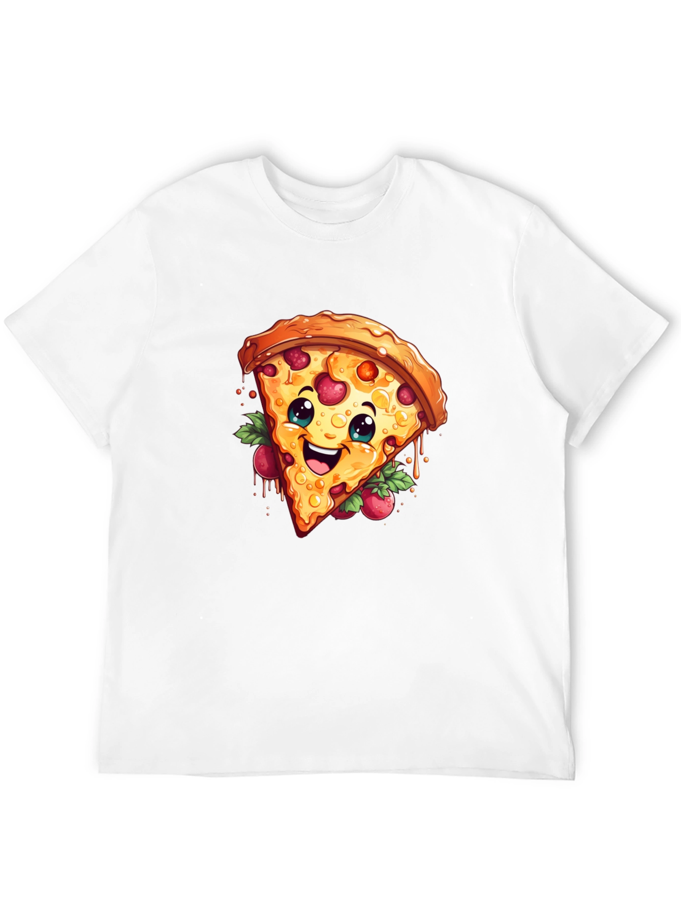 Funny Pizza Slice Graphic T-Shirt - Casual Black Tee