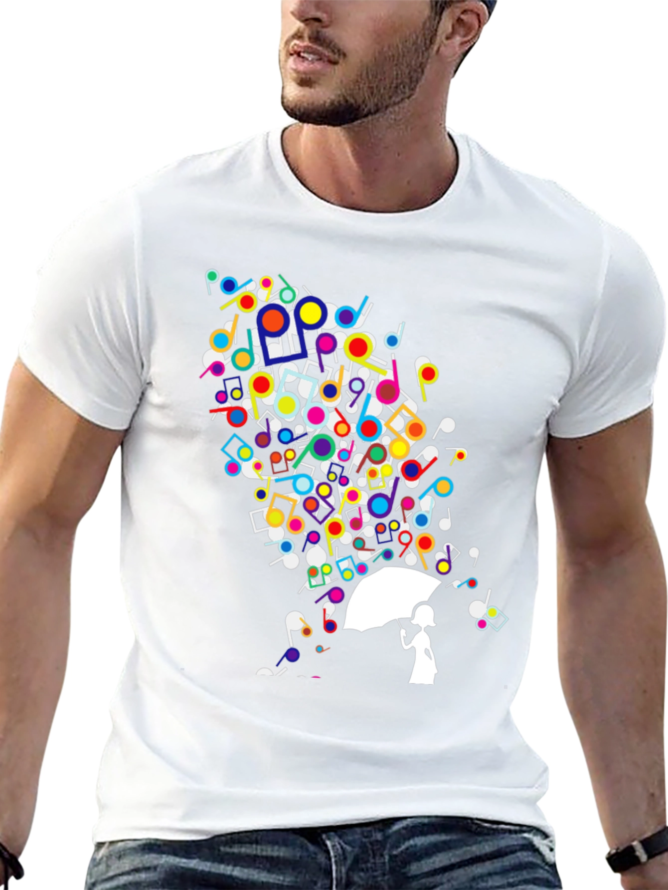 Music Notes Umbrella T-Shirt