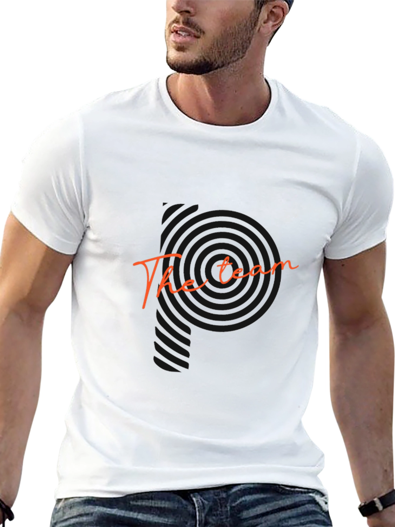 The Team Black Crew Neck Tee - Casual Style