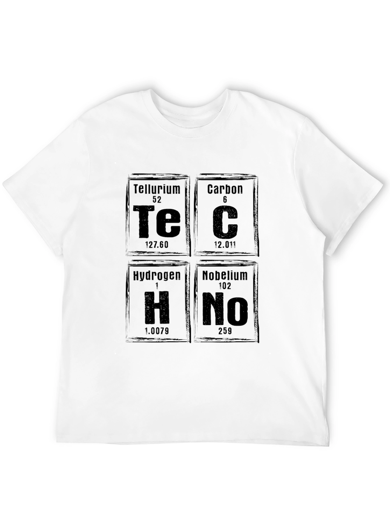 Periodic Table Elements - TECHNO - Black T-Shirt
