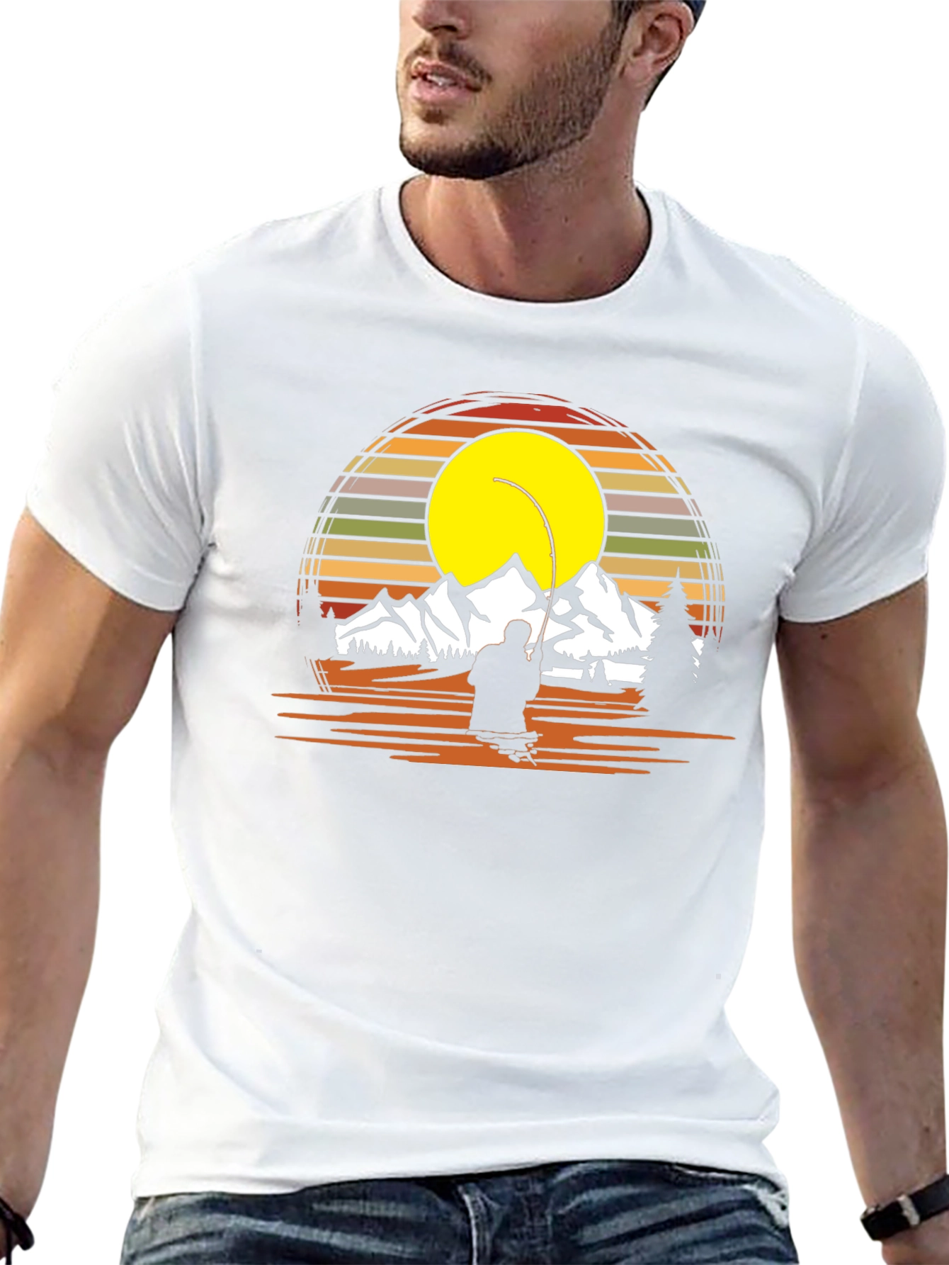 Fishing Retro Graphic T-Shirt