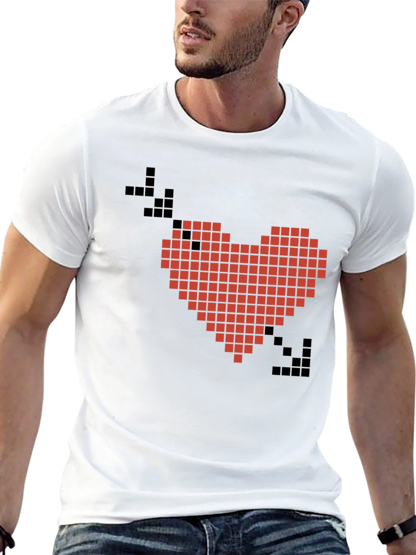 Pixel Heart T-Shirt - Retro Gaming Love Tee