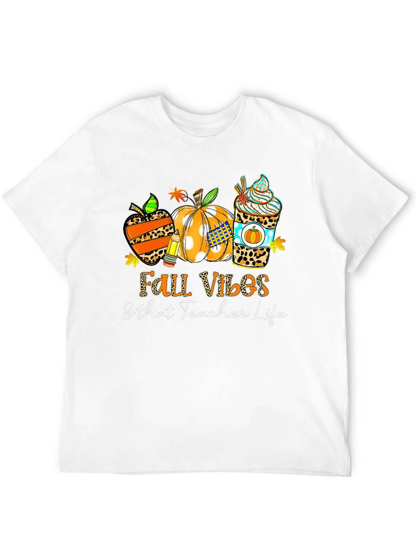 Fall Vibes Teacher Life Graphic Tee