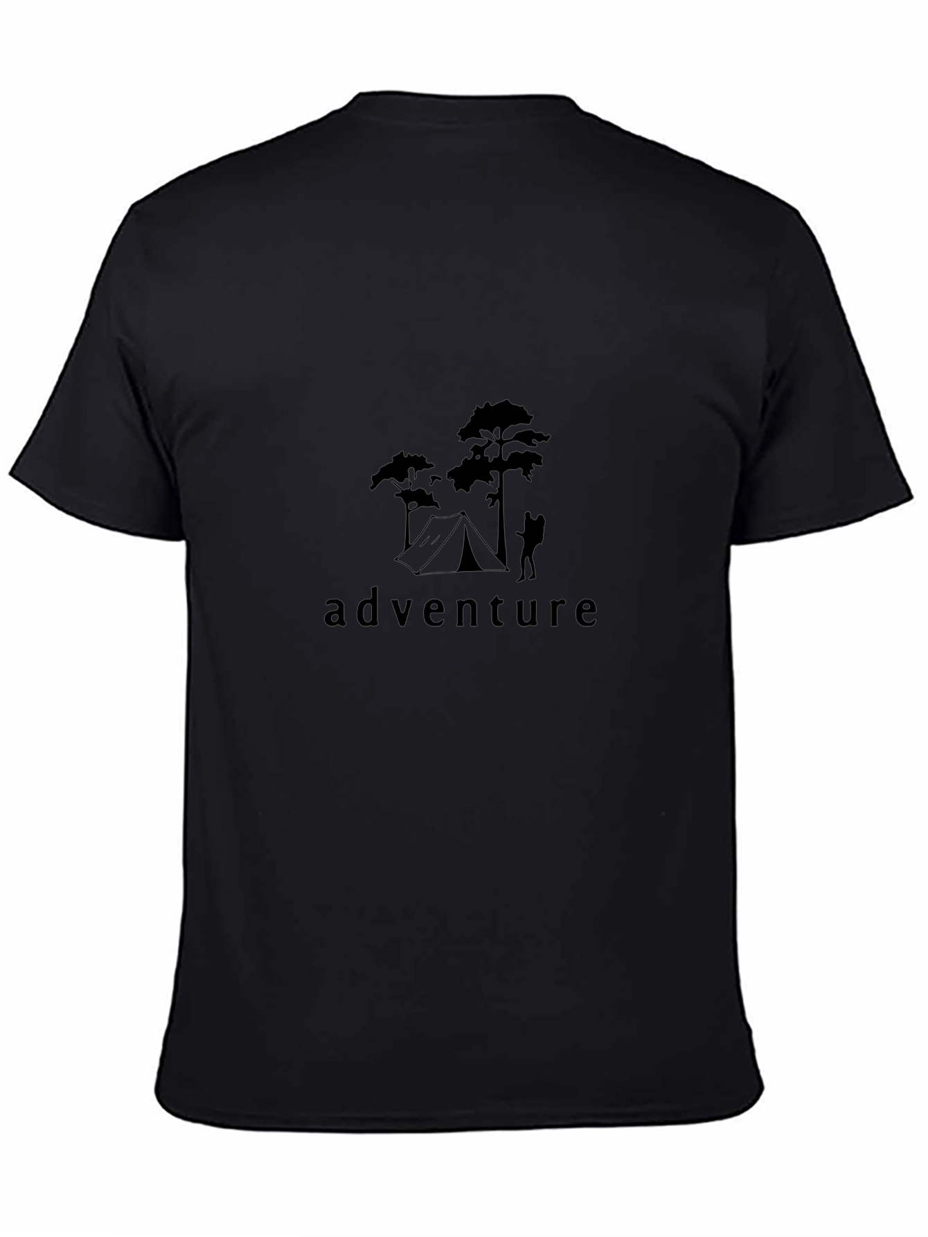 Adventure Graphic T-Shirt - Black Camping Design