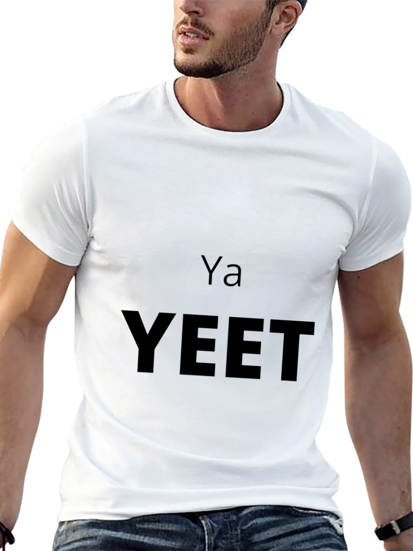 Ya YEET Black Graphic T-Shirt