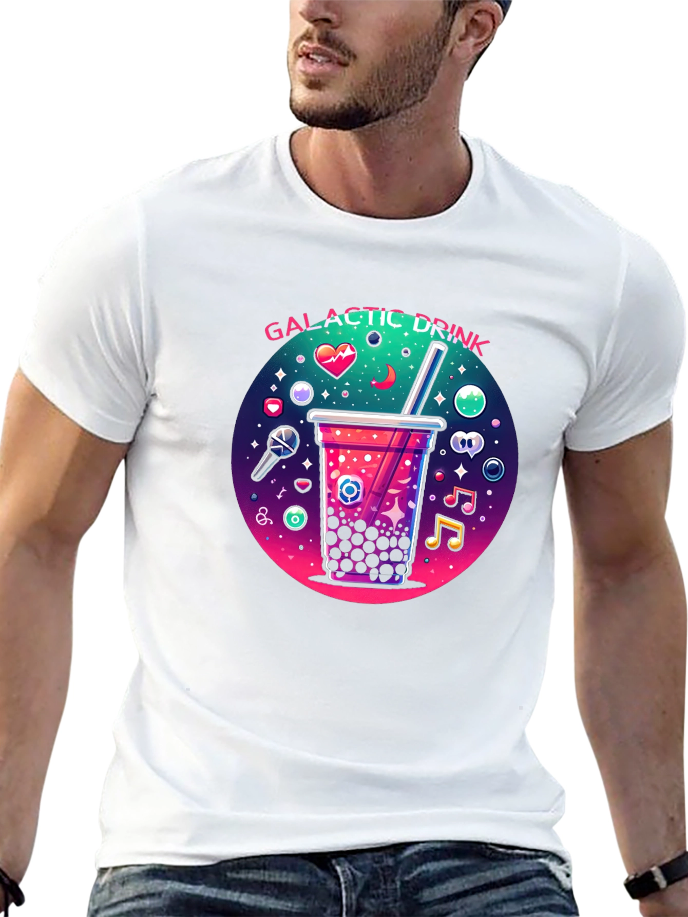 Galactic Bubble Tea Graphic Tee - Unisex