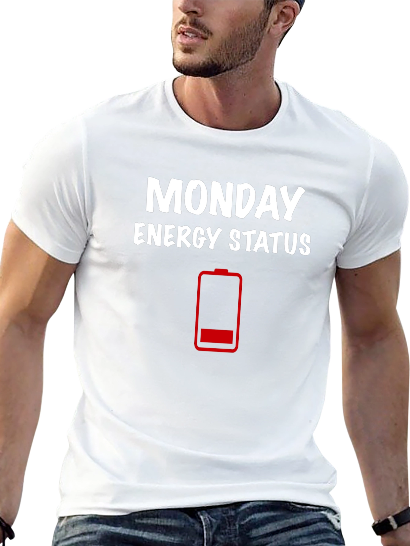 Monday Energy Status T-Shirt - Funny Graphic Tee