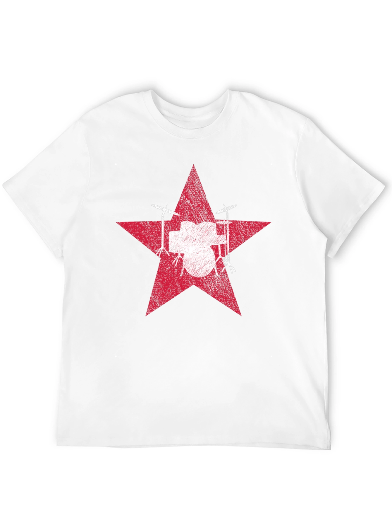 Red Star Drum Set Graphic Tee - Black