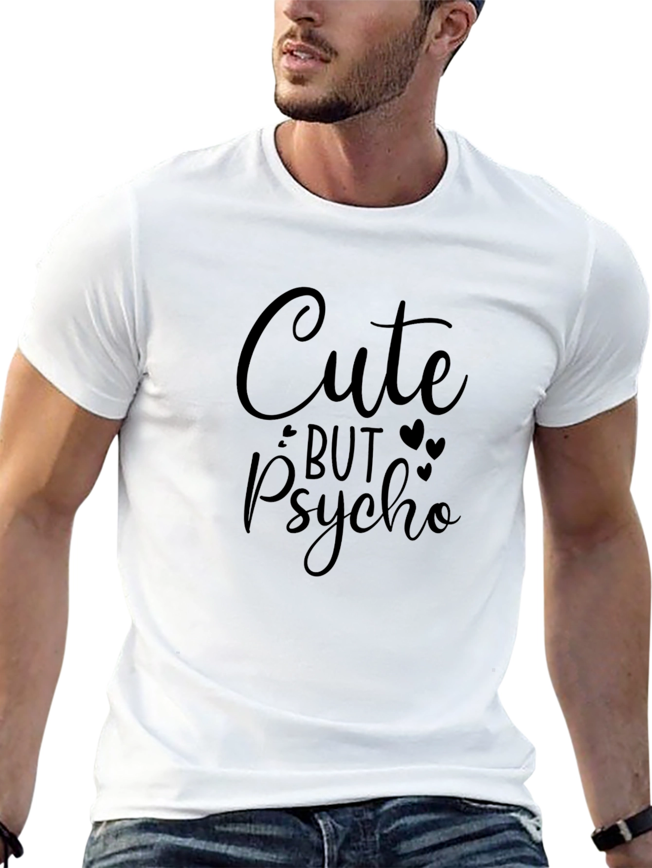 Cute But Psycho Graphic Tee - Black Unisex T-Shirt