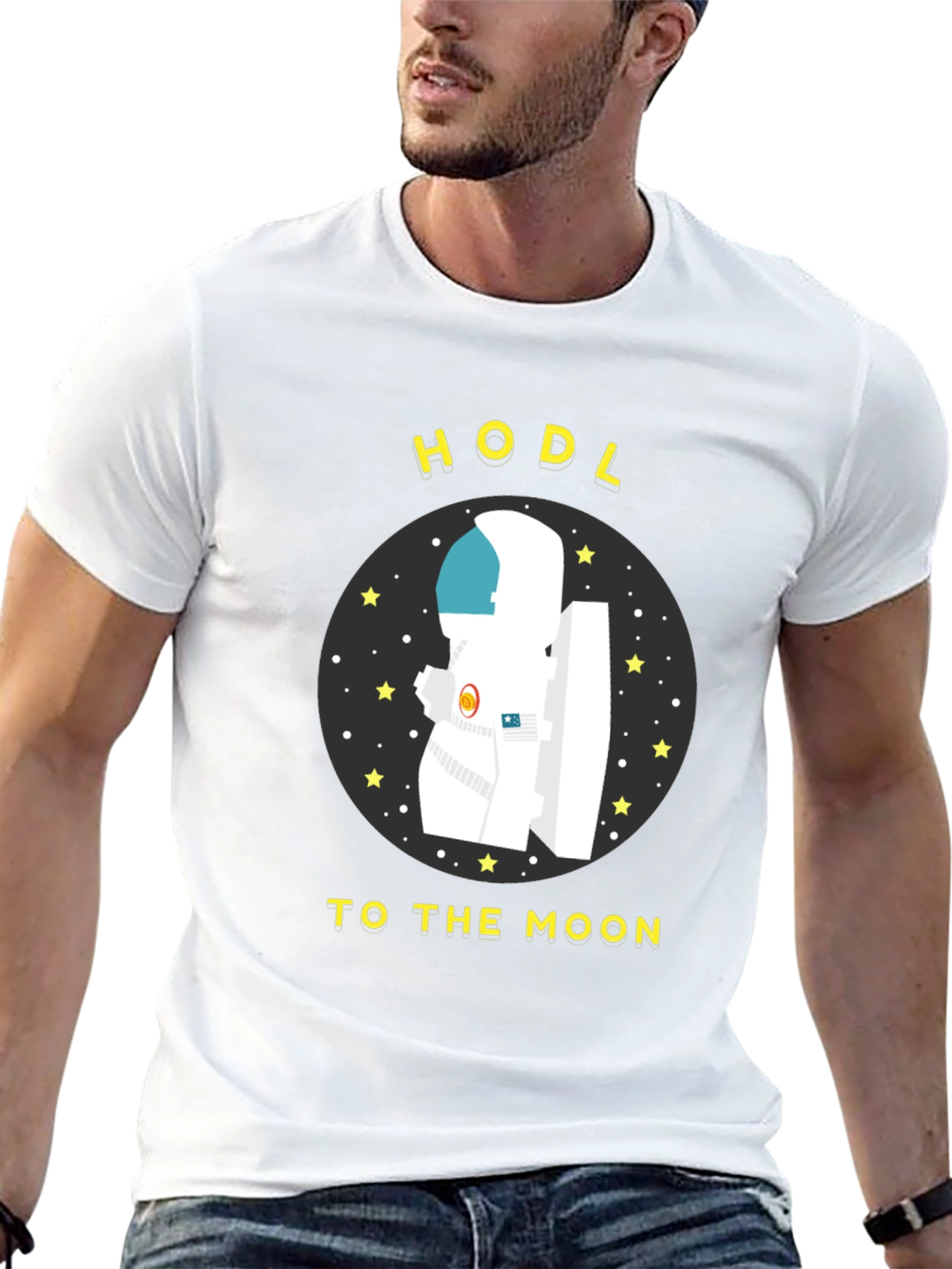 HODL to the Moon T-Shirt Crypto Astronaut