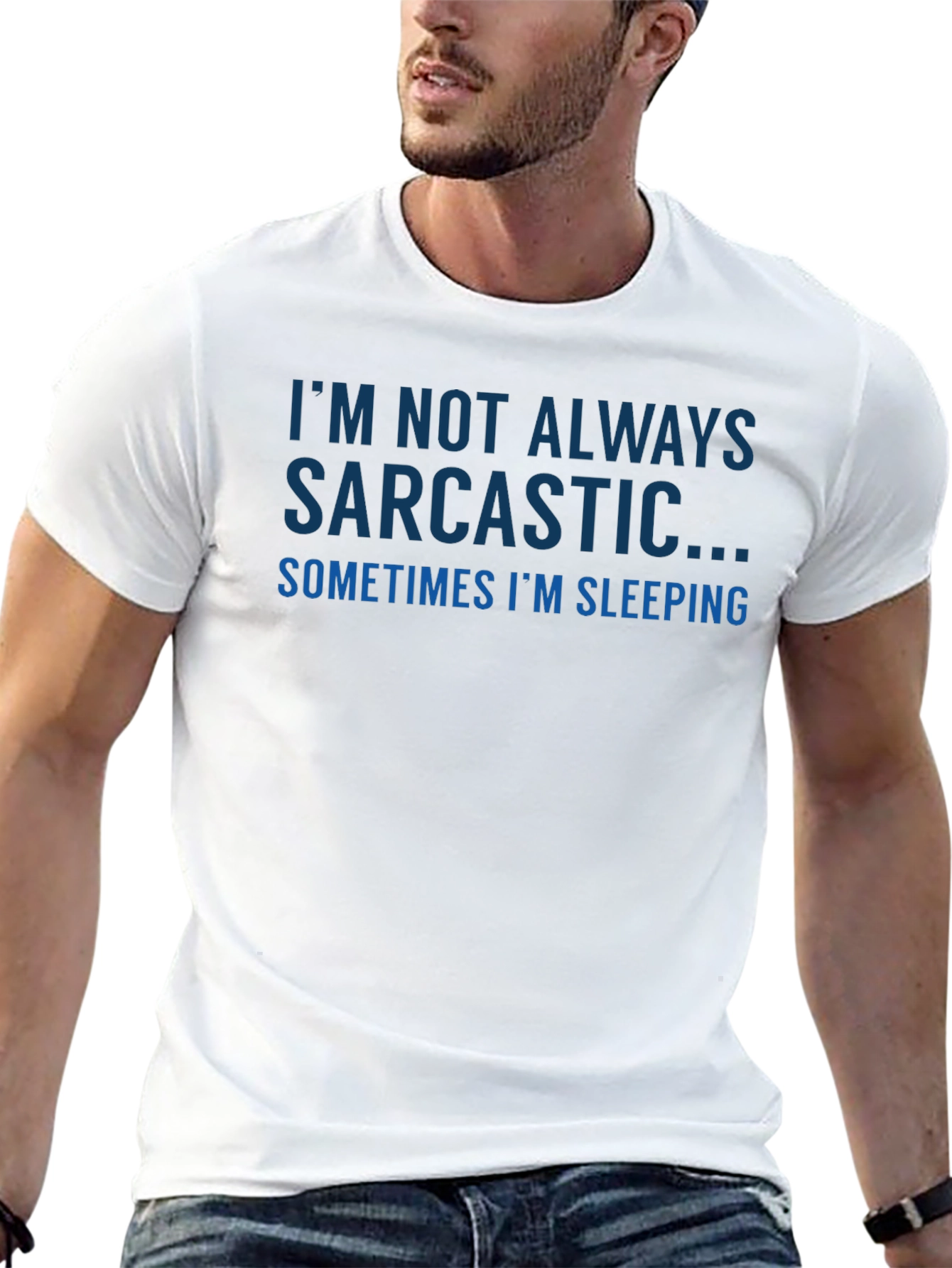 Sarcastic/Sleeping Graphic Tee - Mens Casual