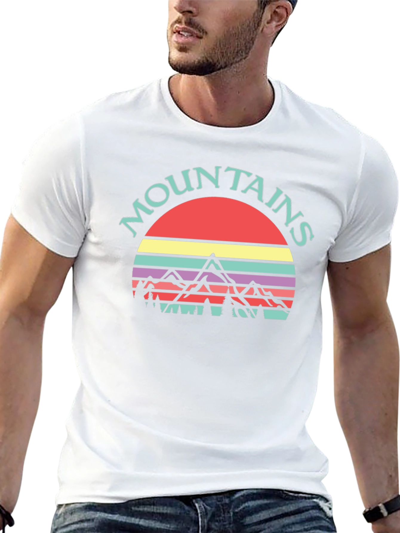 Retro Mountains Graphic Tee - Adventure Ready!