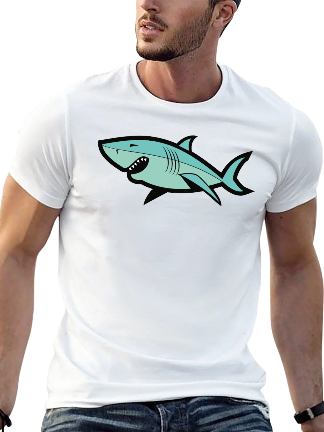 Shark Graphic Black T-Shirt