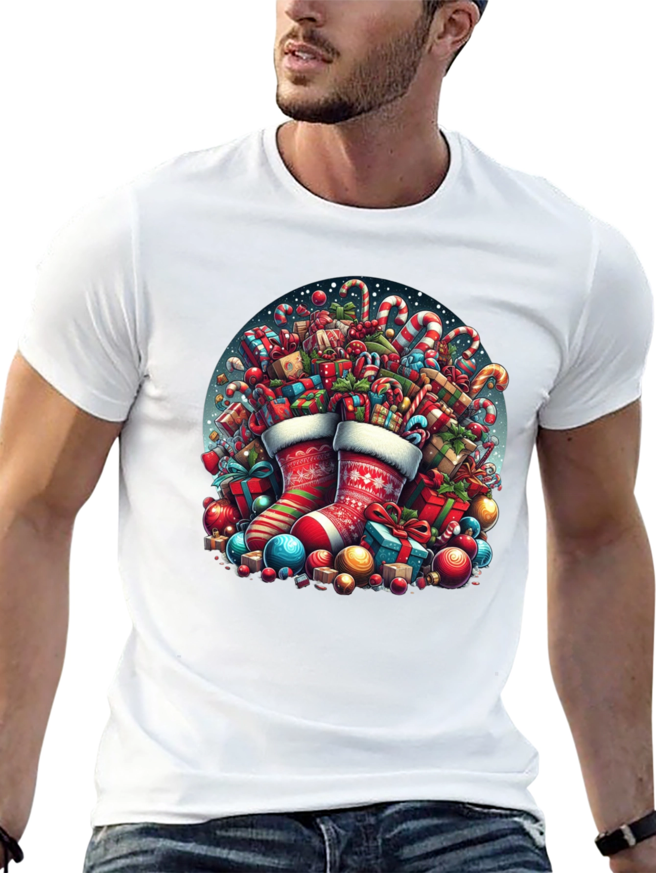 Festive Christmas Stocking T-Shirt