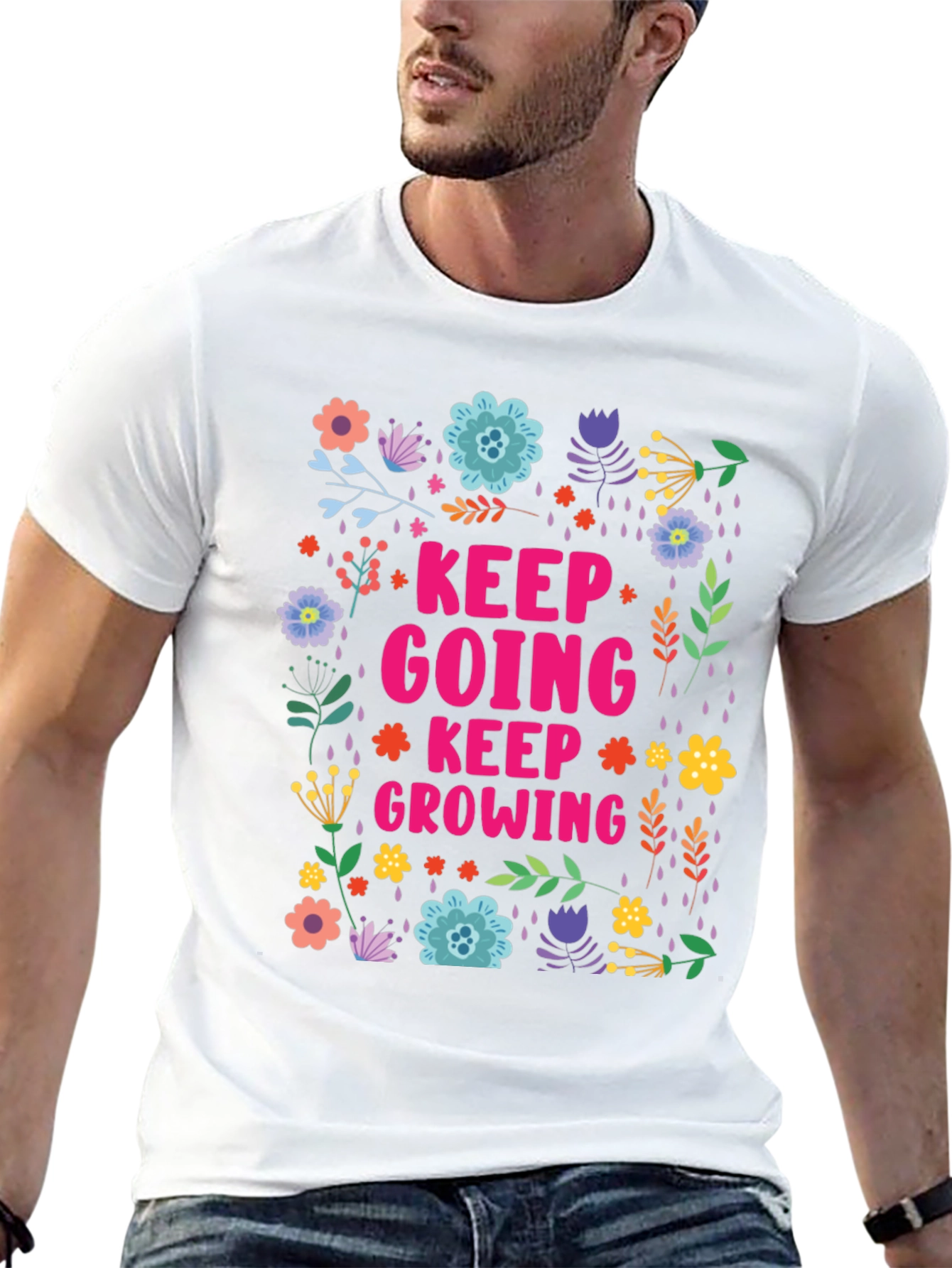 Keep Going Keep Growing Floral T-Shirt