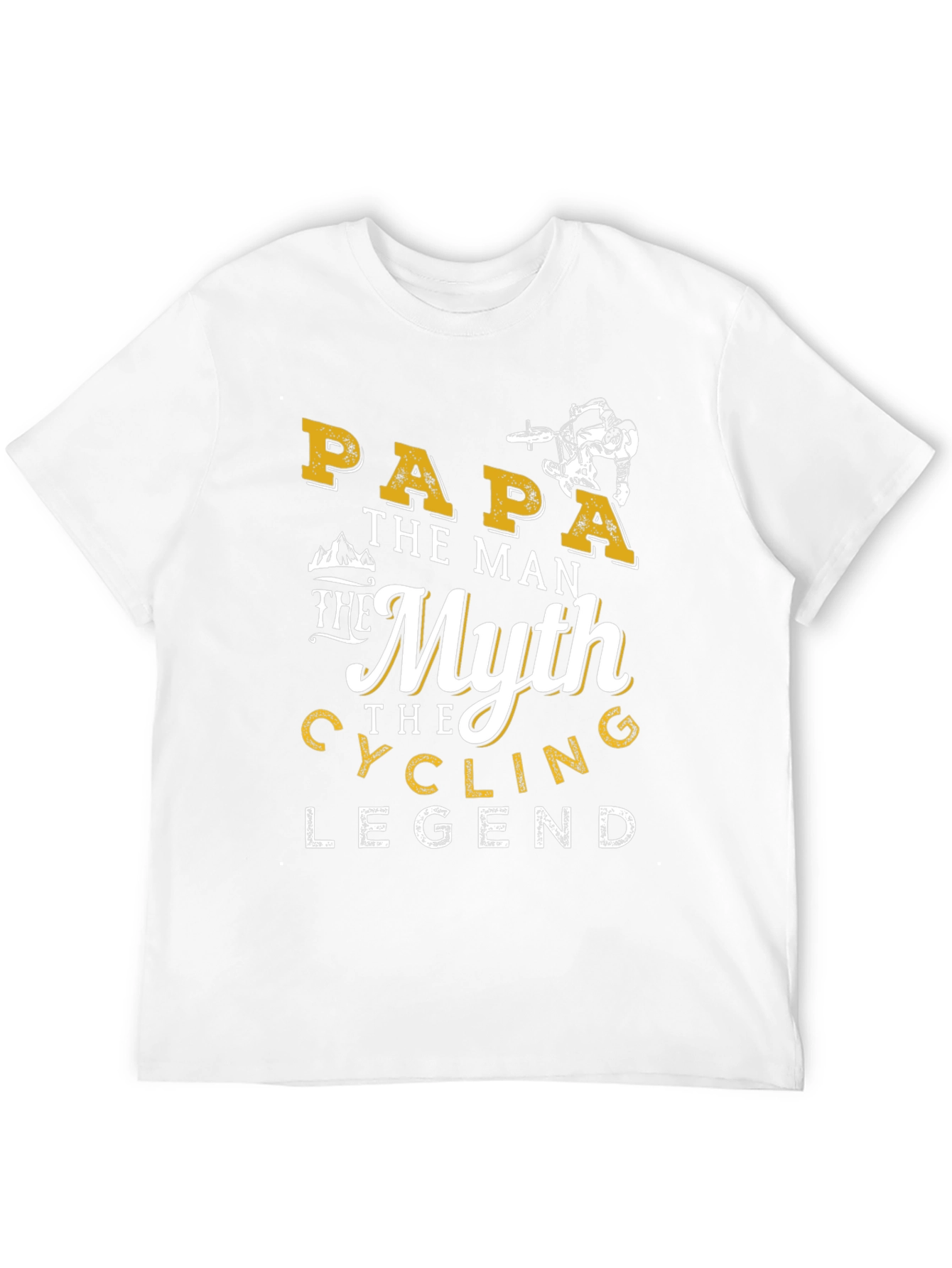 Papa Cycling Legend Graphic T-Shirt - Black
