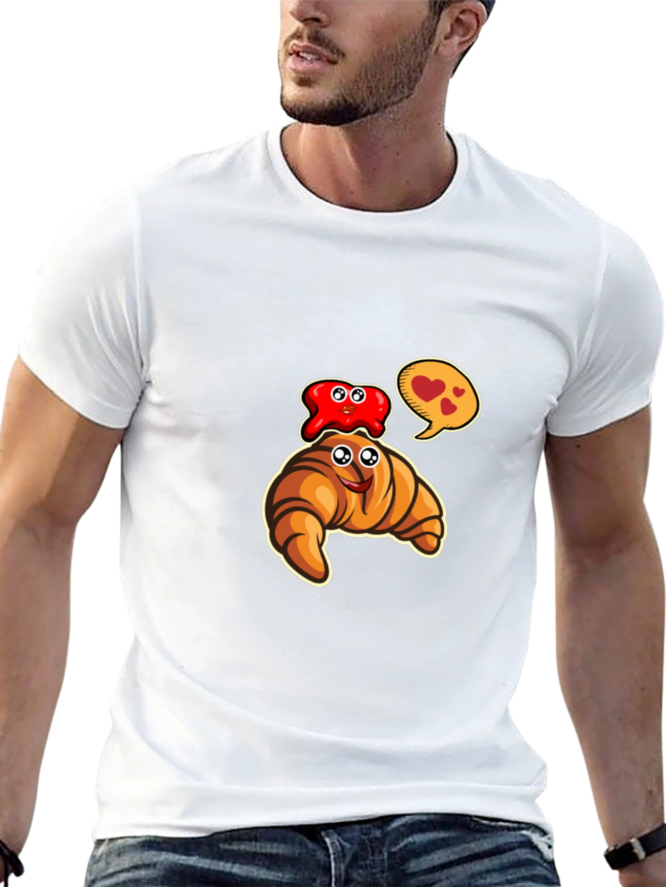 Cartoon Croissant & Jelly T-Shirt