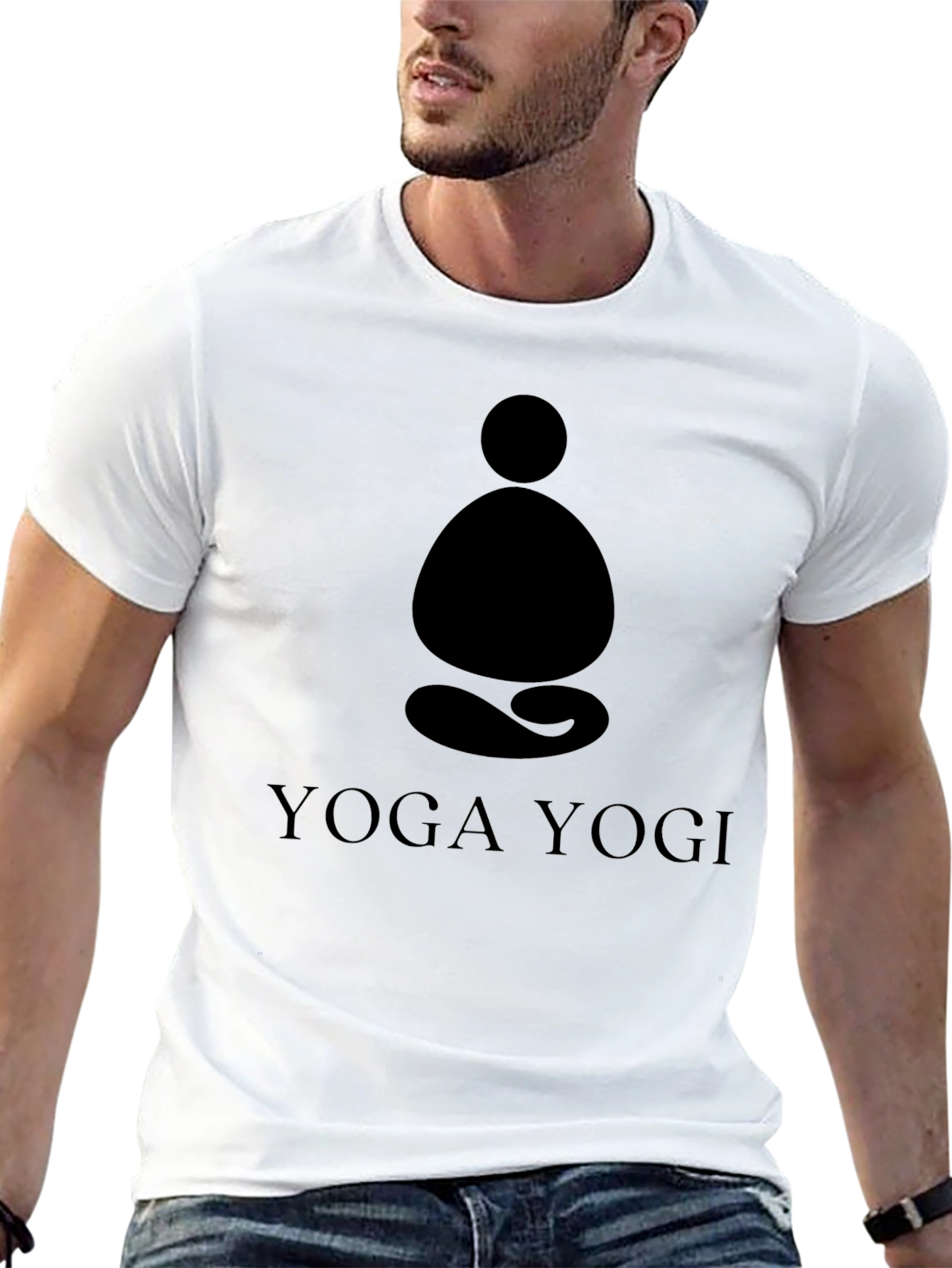 Yoga Yogi Graphic Tee - Meditating Figure Design