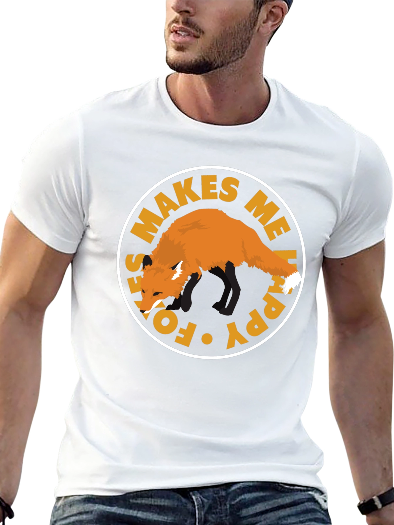 Fox Makes Me Happy Graphic T-Shirt