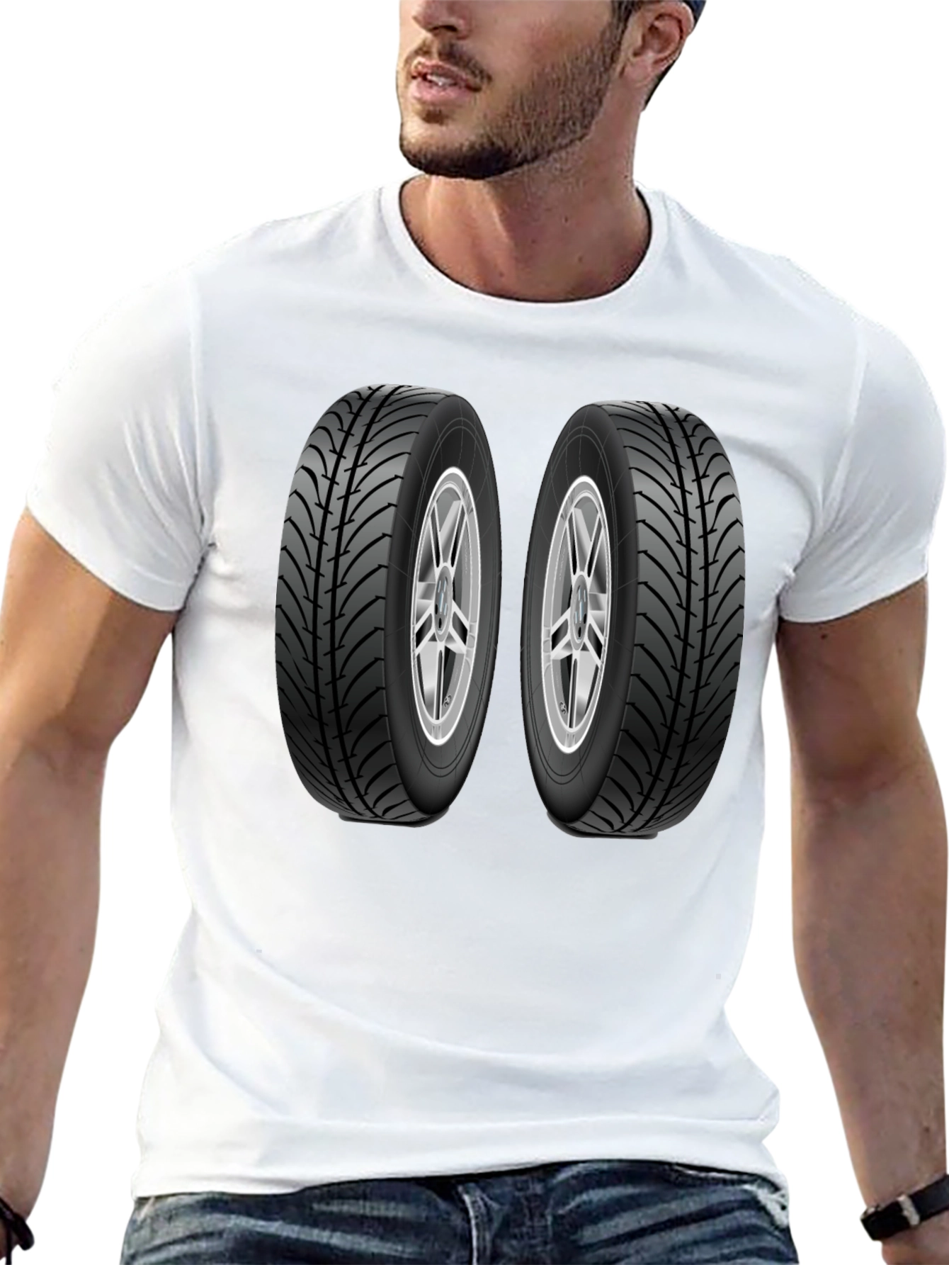Black Tire Graphic Tee - Auto Enthusiast Apparel