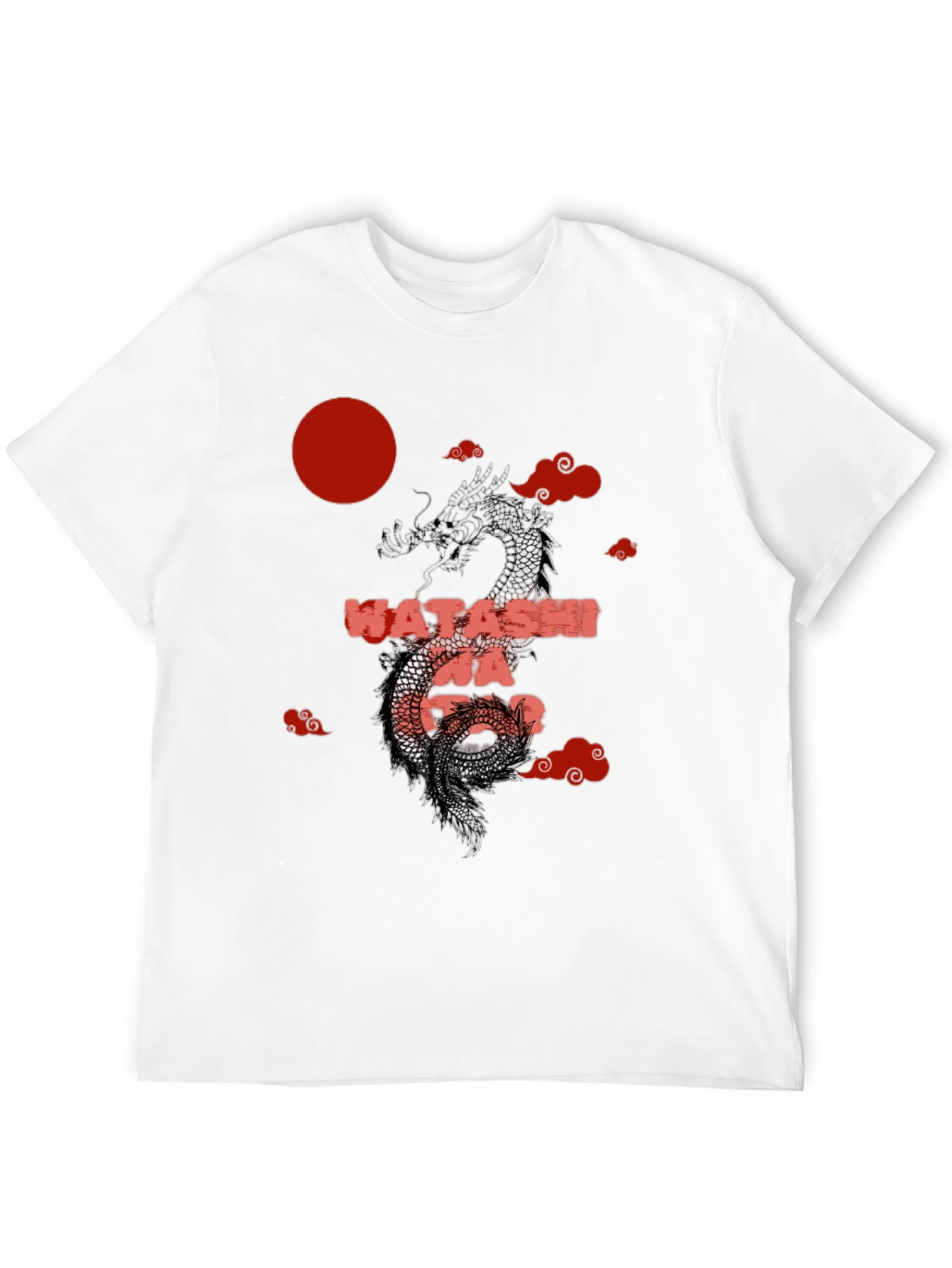 Dragon Japanese Text Graphic T-Shirt