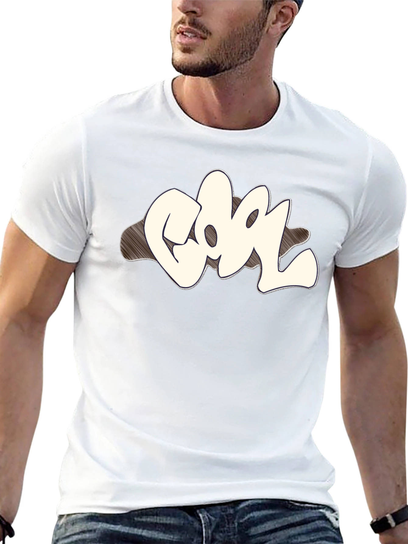 Cool Graffiti Style T-Shirt - Black