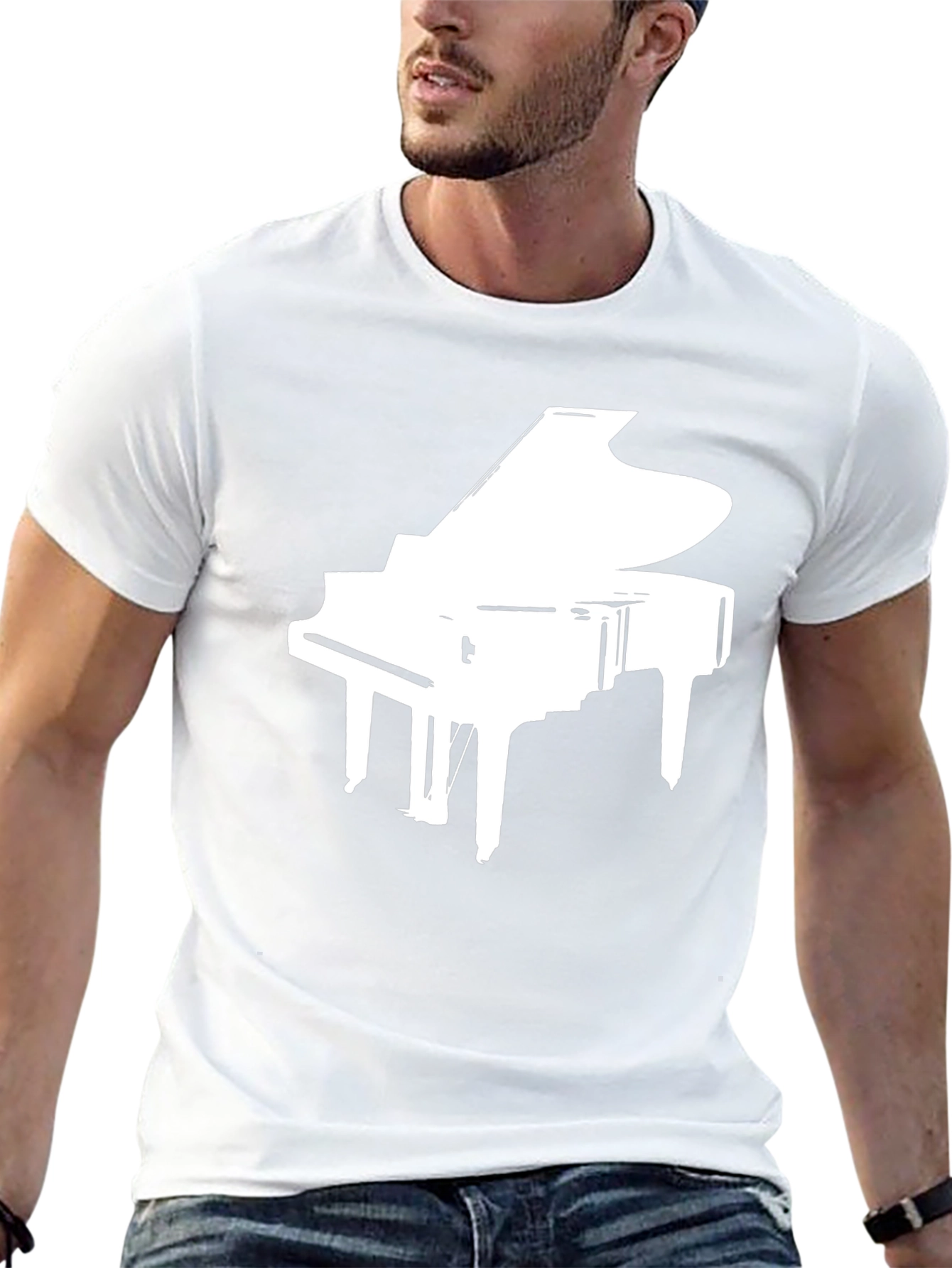 Grand Piano Graphic Tee - Black