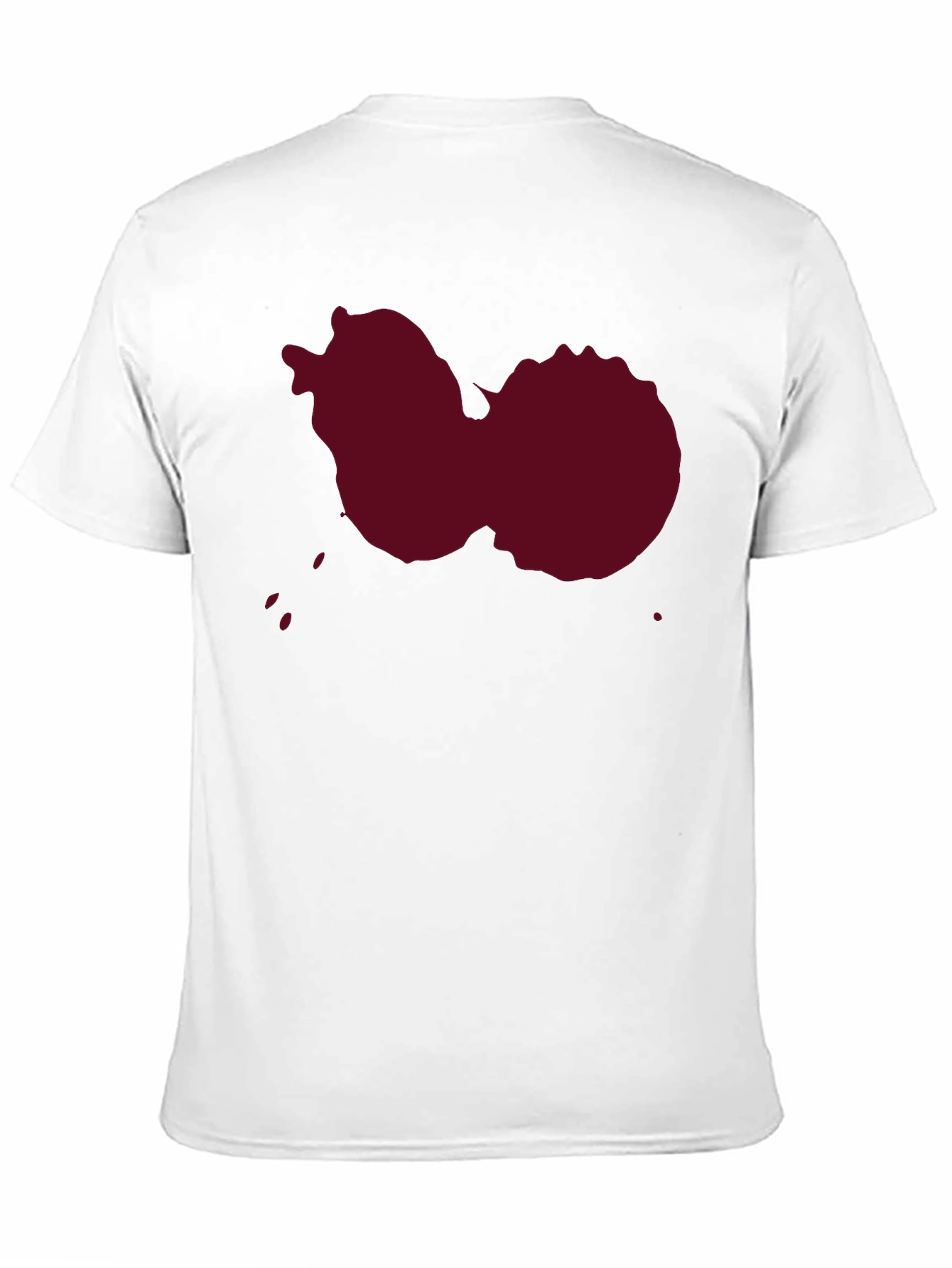 Maroon Splatter Graphic T-Shirt - Casual Style