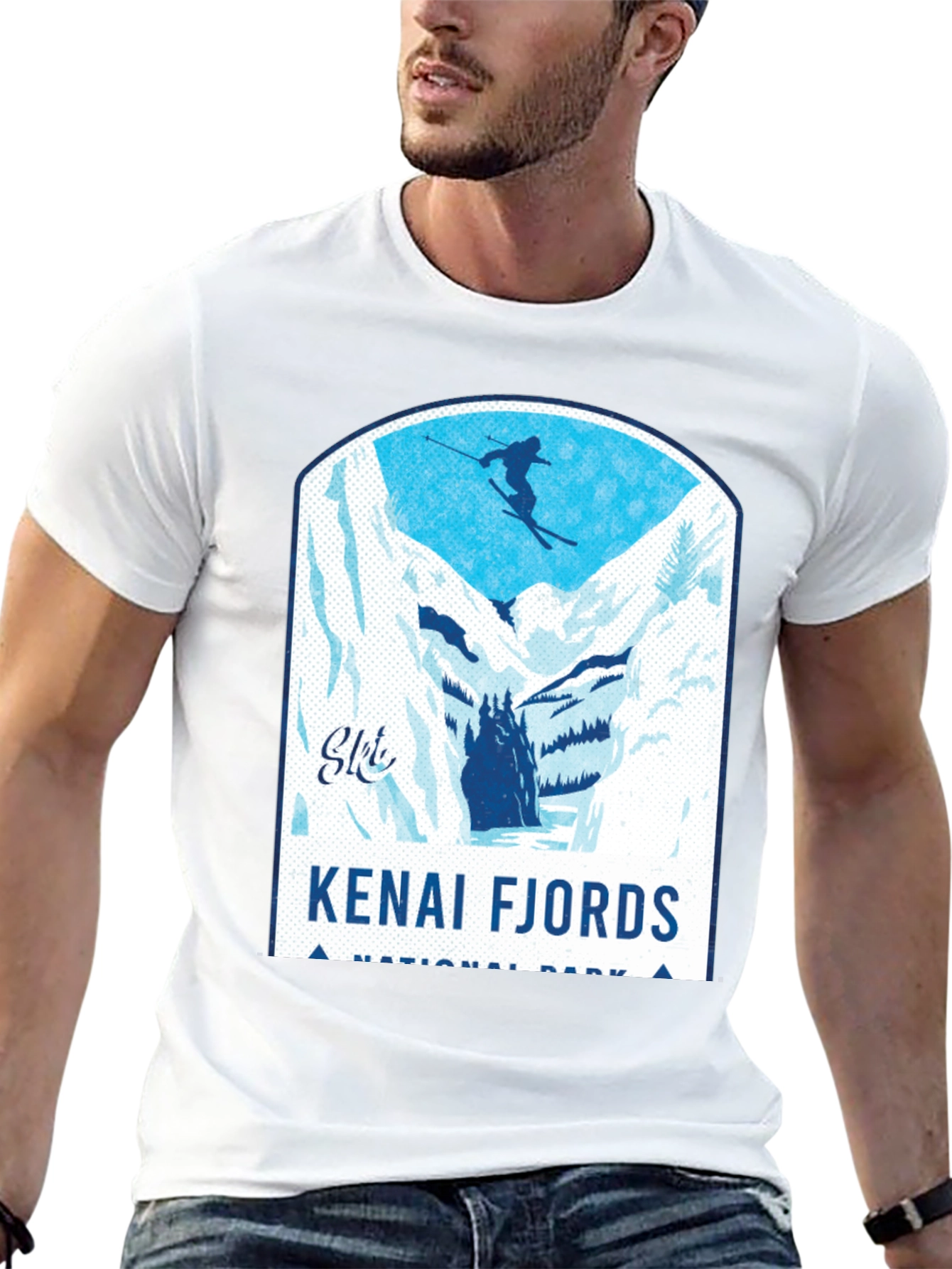 Kenai Fjords National Park Skiing T-Shirt