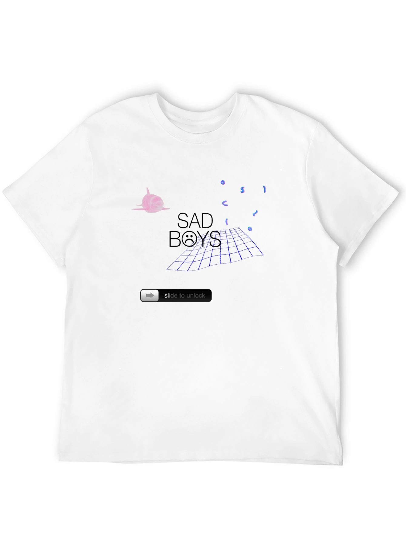 Sad Boys Graphic Print T-Shirt - Black