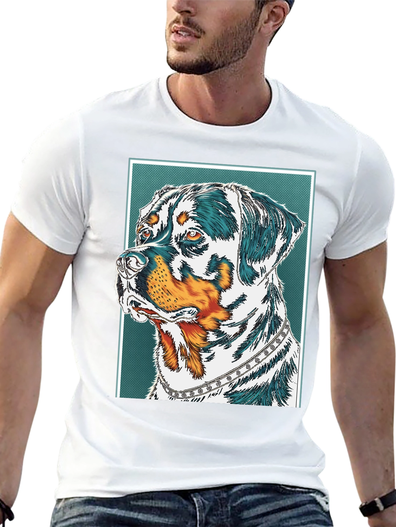 Rottweiler Graphic Tee - Cool Dog Design