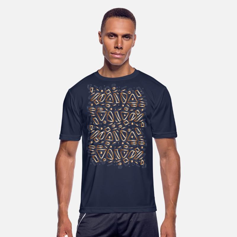 abstract shapes gold white