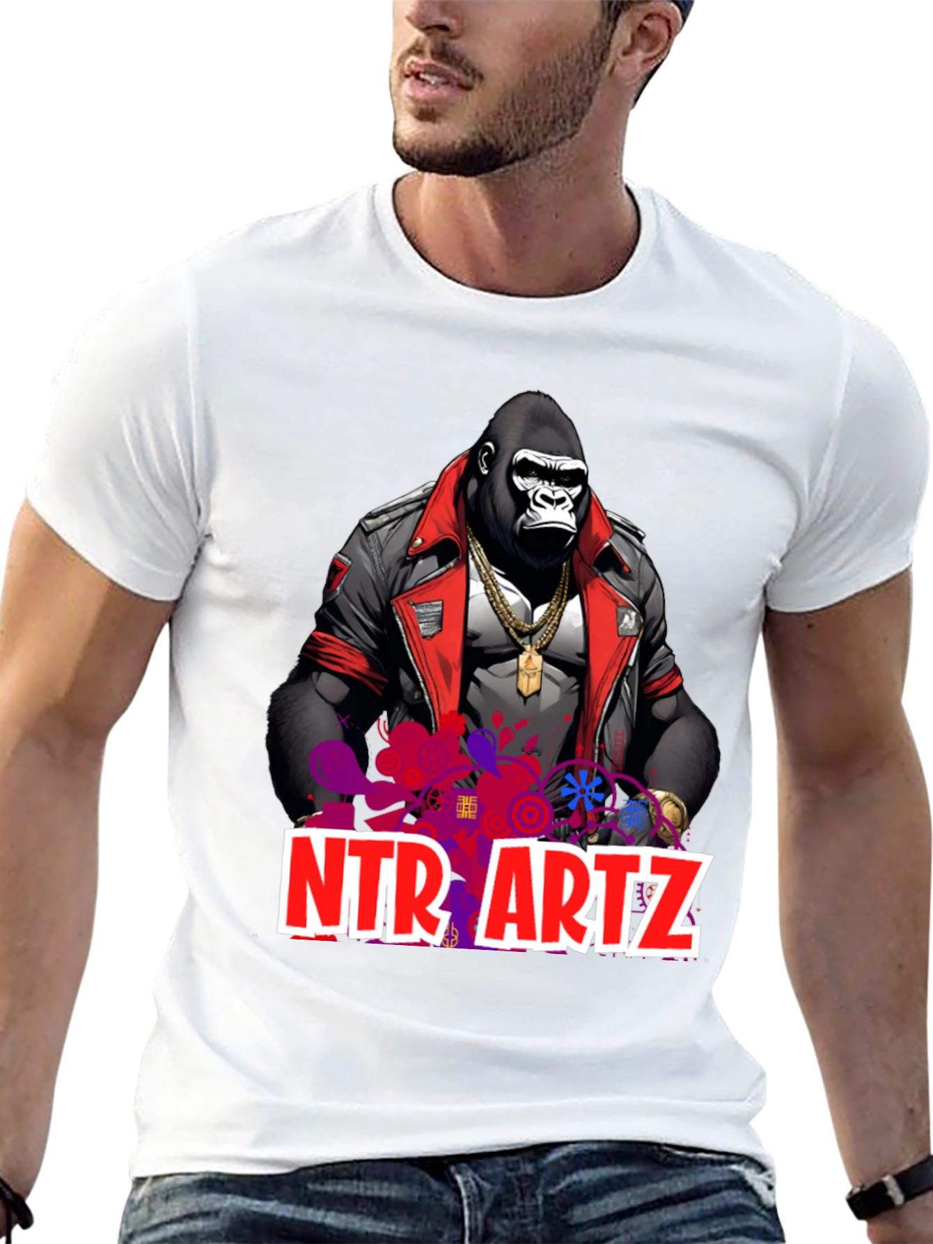 Gorilla Art T-Shirt - Mens Graphic Tee