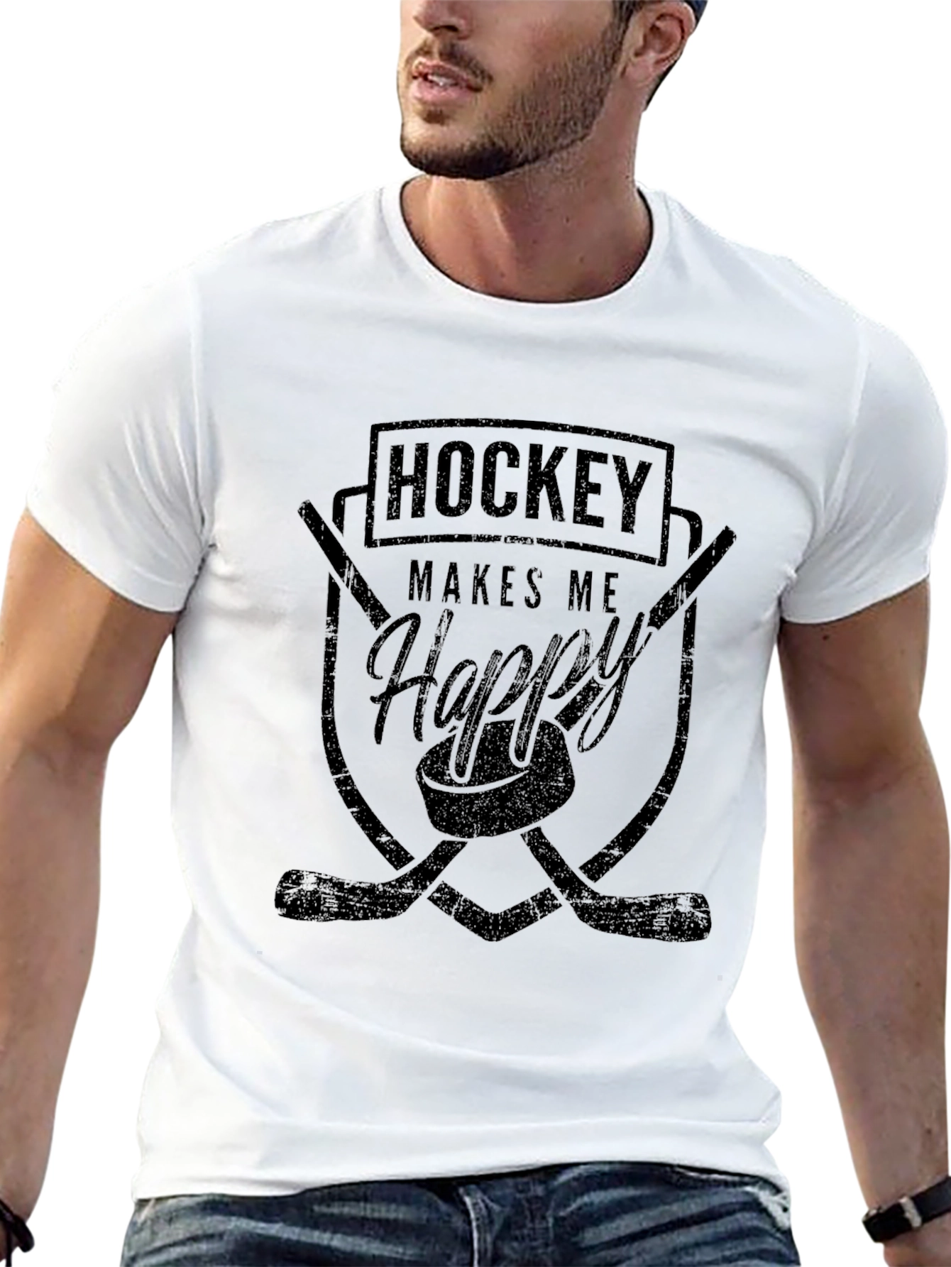 Hockey Makes Me Happy T-Shirt
