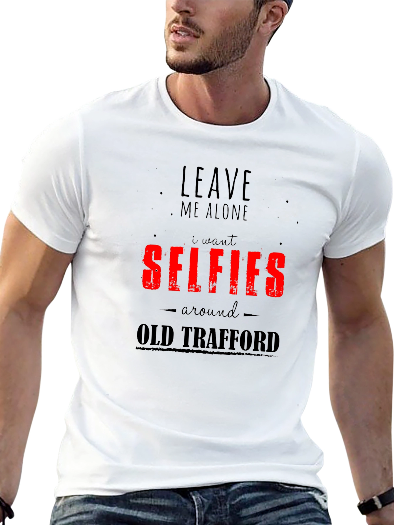 Selfies Old Trafford T-Shirt - Funny Graphic Tee