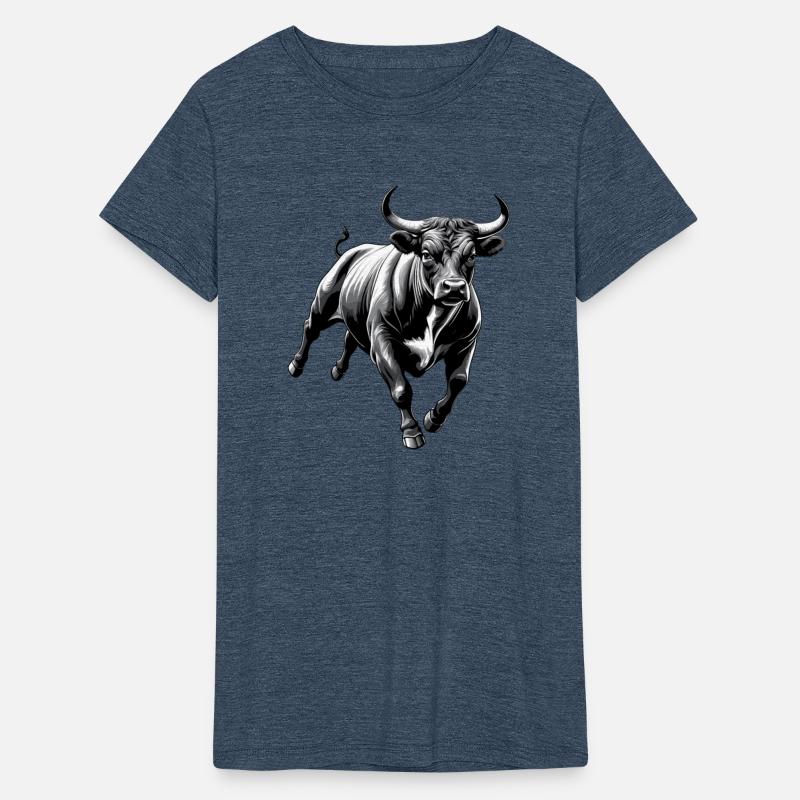 bull animal jumping T shirt design