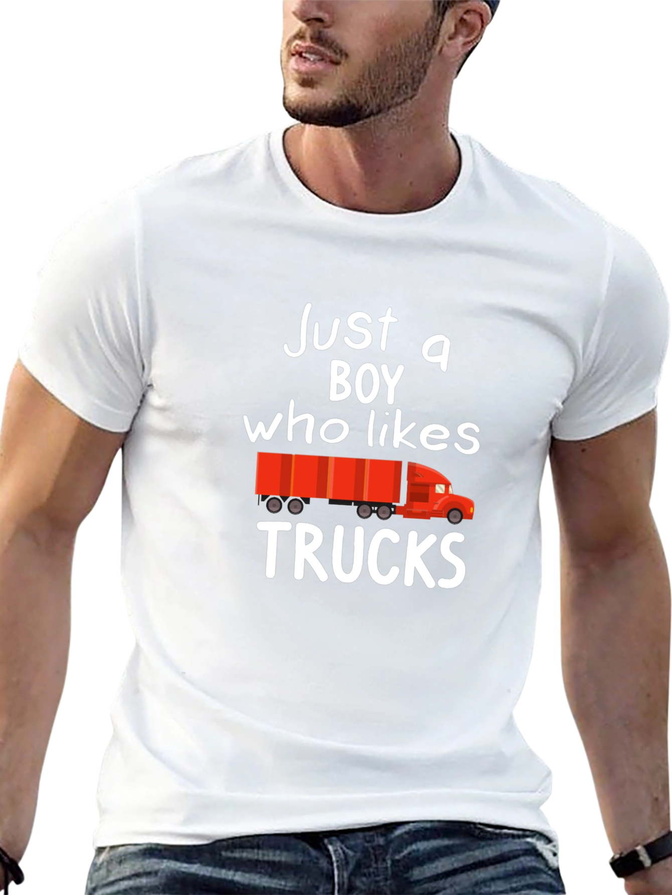 Just a Boy Who Likes Trucks Graphic Tee